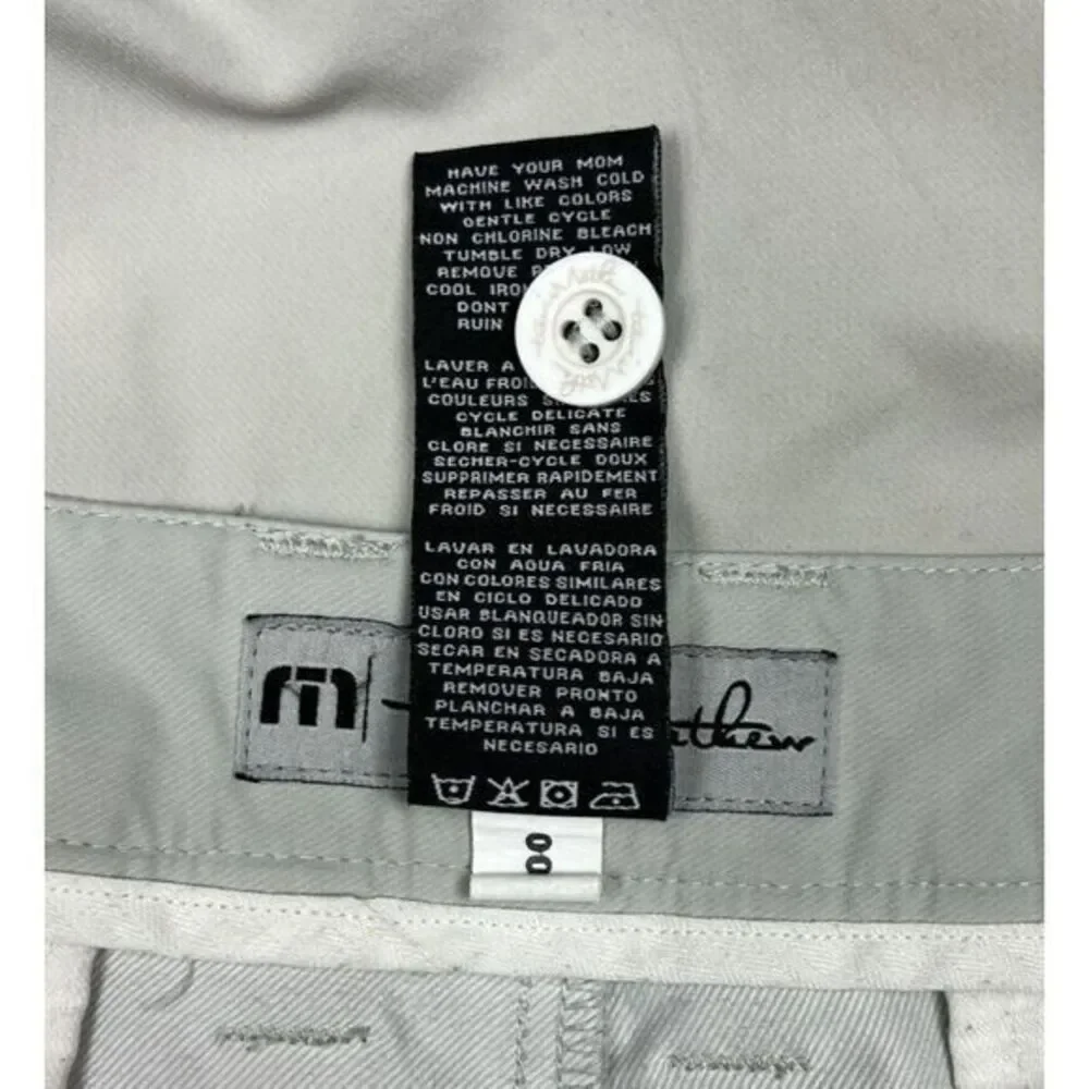 Travis Mathew Golf Shorts Men's 38‎ Beige Tan Flat Front Nylon Outdoor - READ!